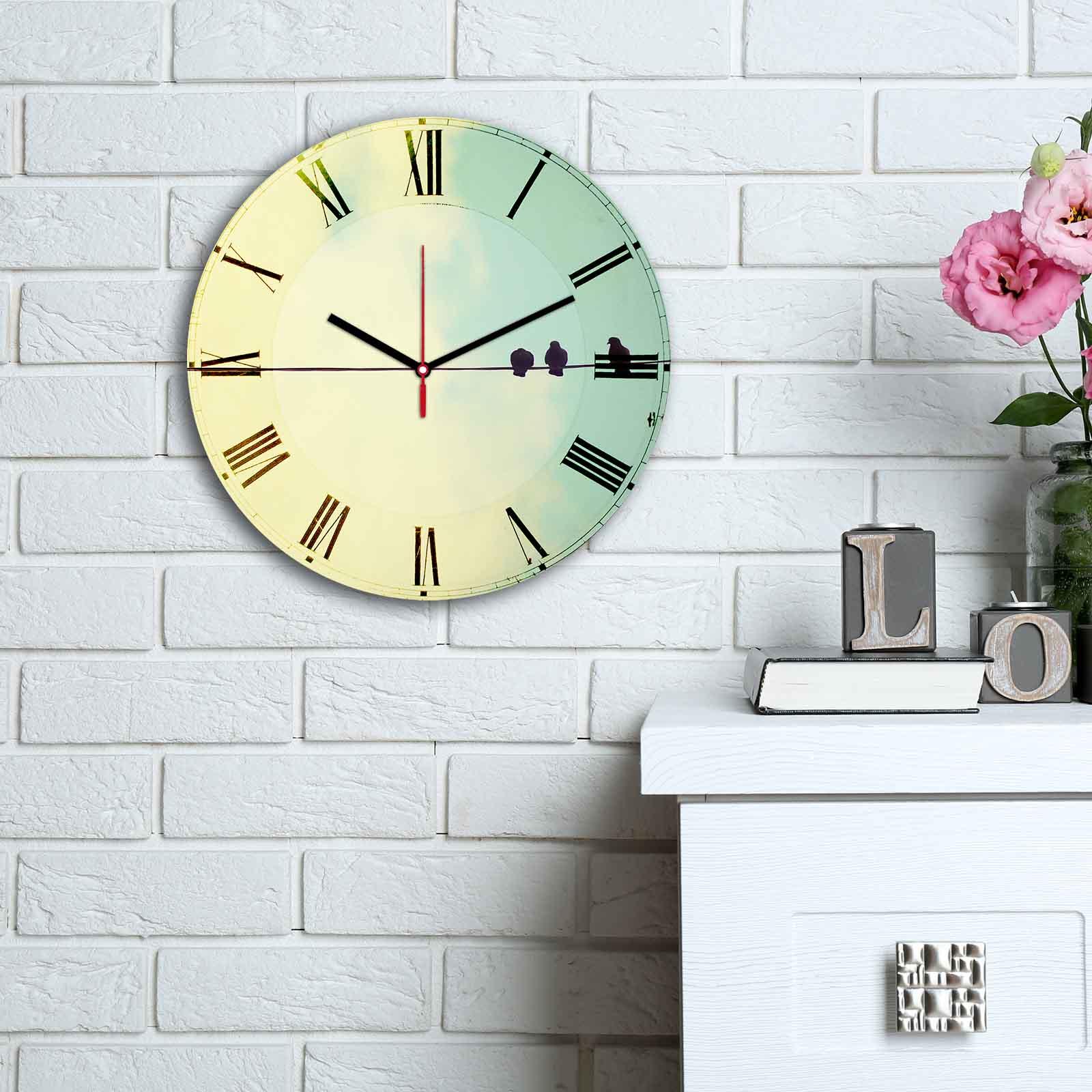 Zidni sat Wallity MDF 30cm šareni