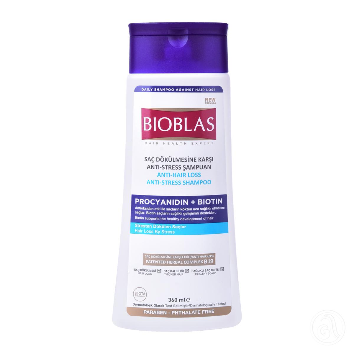 BIOBLAS Antistres šampon protiv opadanja kose procijanidin i biotin 360ml