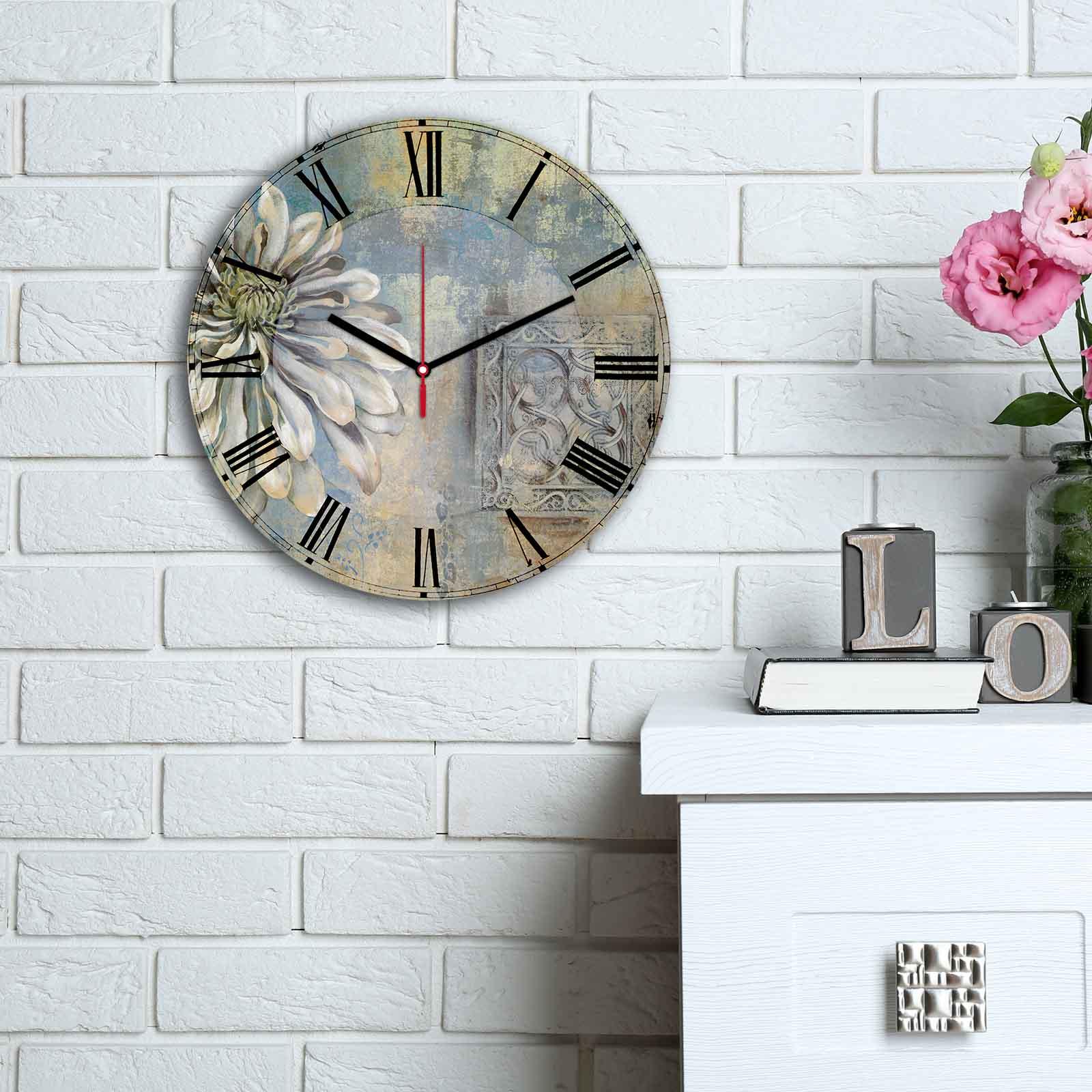 Zidni sat Wallity MDF 30cm šareni