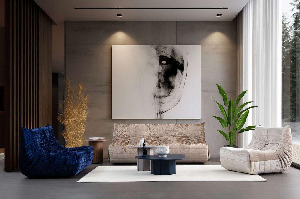 Atelier del Sofa Dvosjed Bocek, Plava