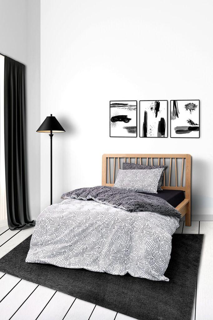 L'essentiel Maison Maze set posteljine, 160 x 220 cm, crna