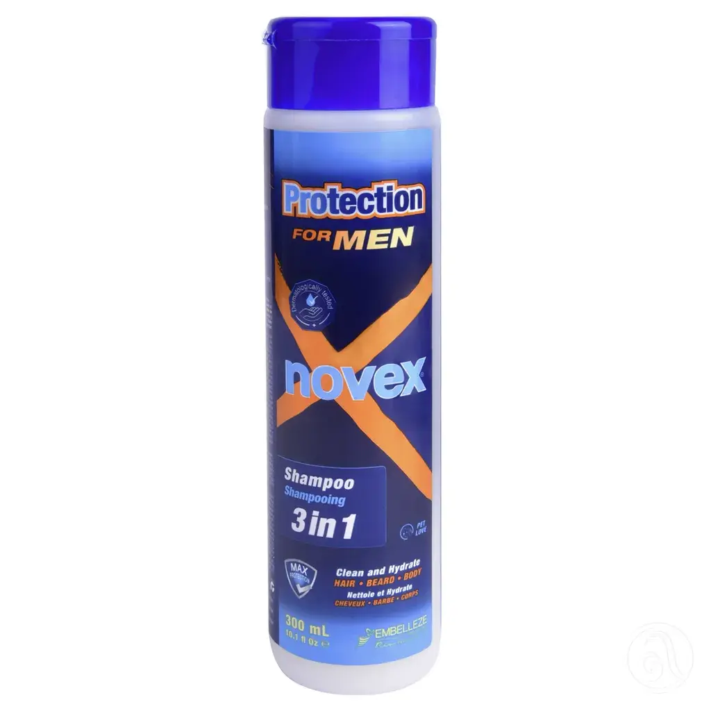 Novex Šampon za kosu, tijelo i bradu, 3u1 For Men, 300ml