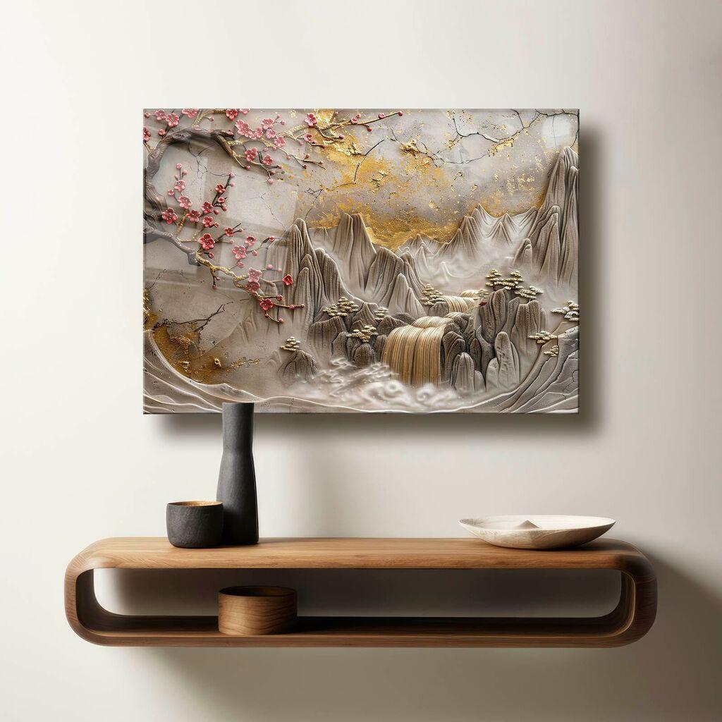 Wallxpert Dekorativna slika na kaljenom staklu Camtbl-064, 60 x 90 cm, Šareno