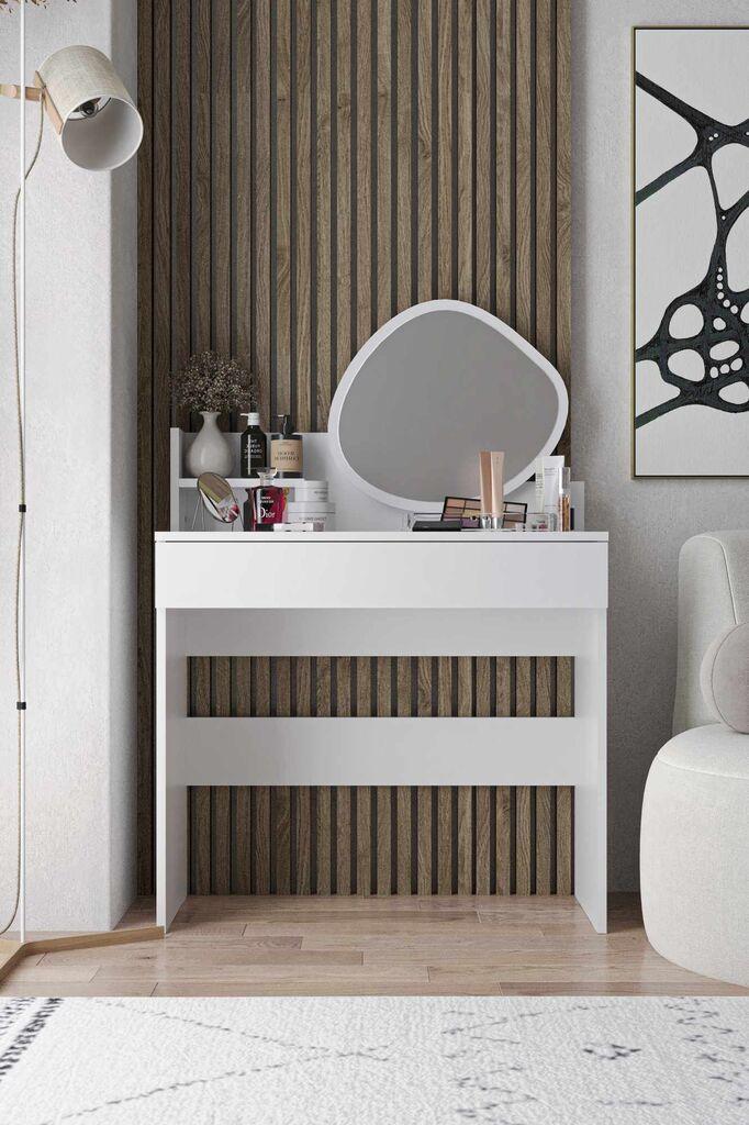 Hanah Home Stol za šminkanje Harmony Mini Amorfni, 90 x 40 x 133 cm, Bijeli