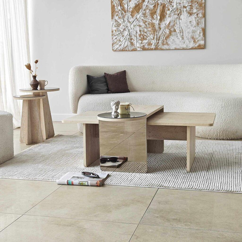 Hanah Home Club set stolova Luna, 4 dijela, bež