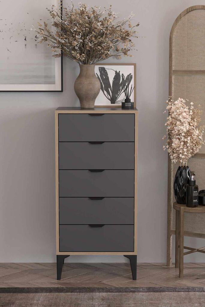 Hanah Home Komoda s ladicama Arden, 50 x 105 x 40 cm, Antracit