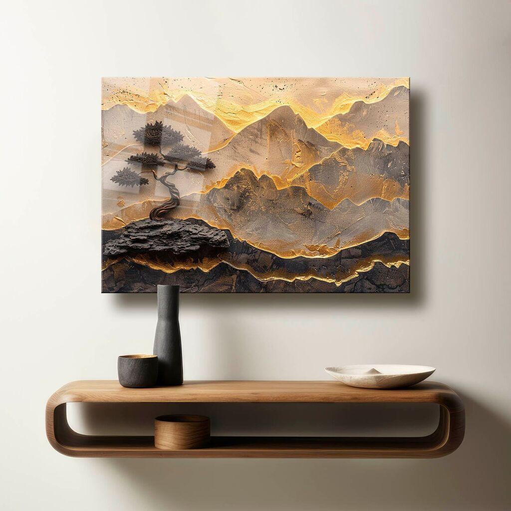 Wallxpert Dekorativna slika na kaljenom staklu Camtbl-078, 50 x 70 cm, Šareno