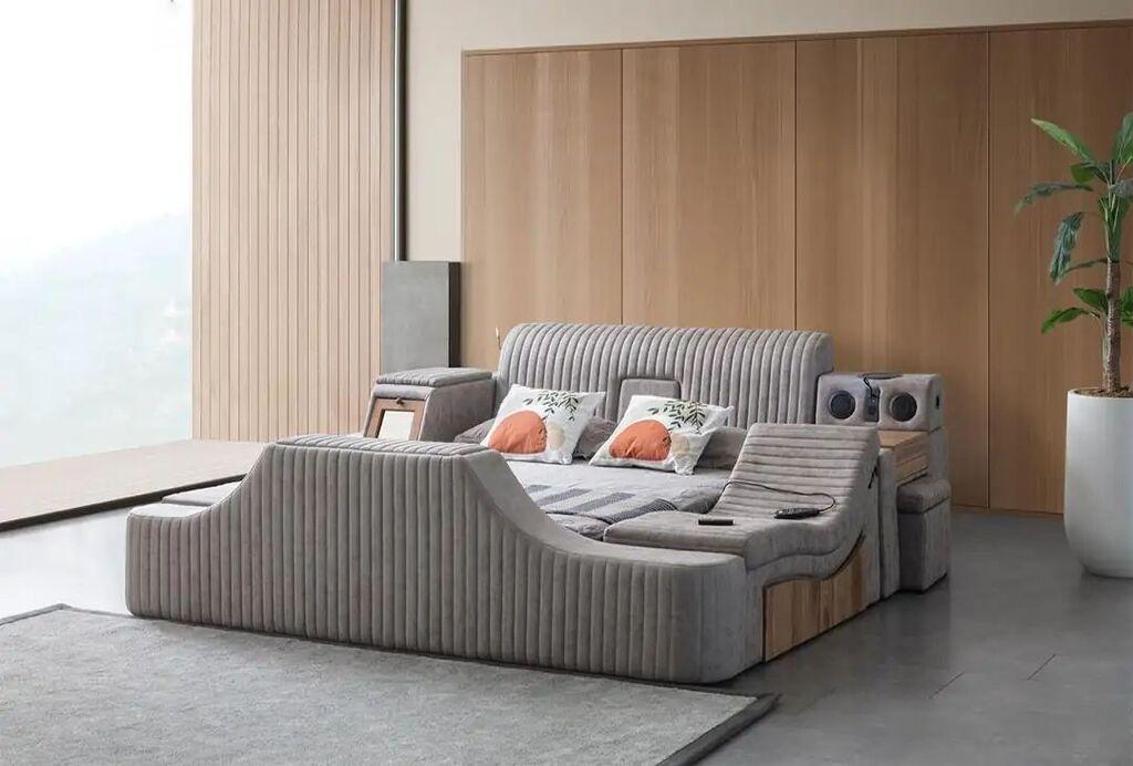 Hanah Home Sunshine Smart podloga za krevet, 250 x 100 x 290 cm, smeđa