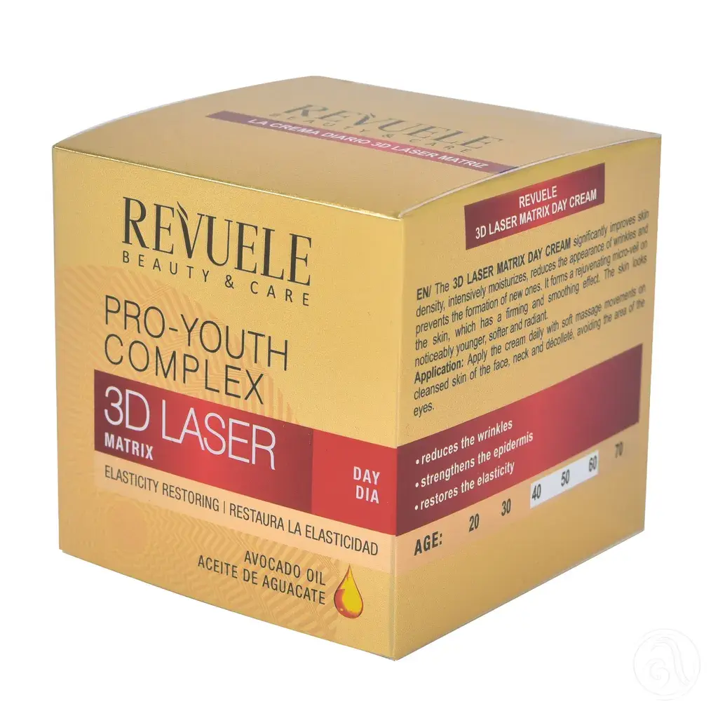 Revuele Dnevna krema protiv bora 3D Laser, Avokado, 50ml