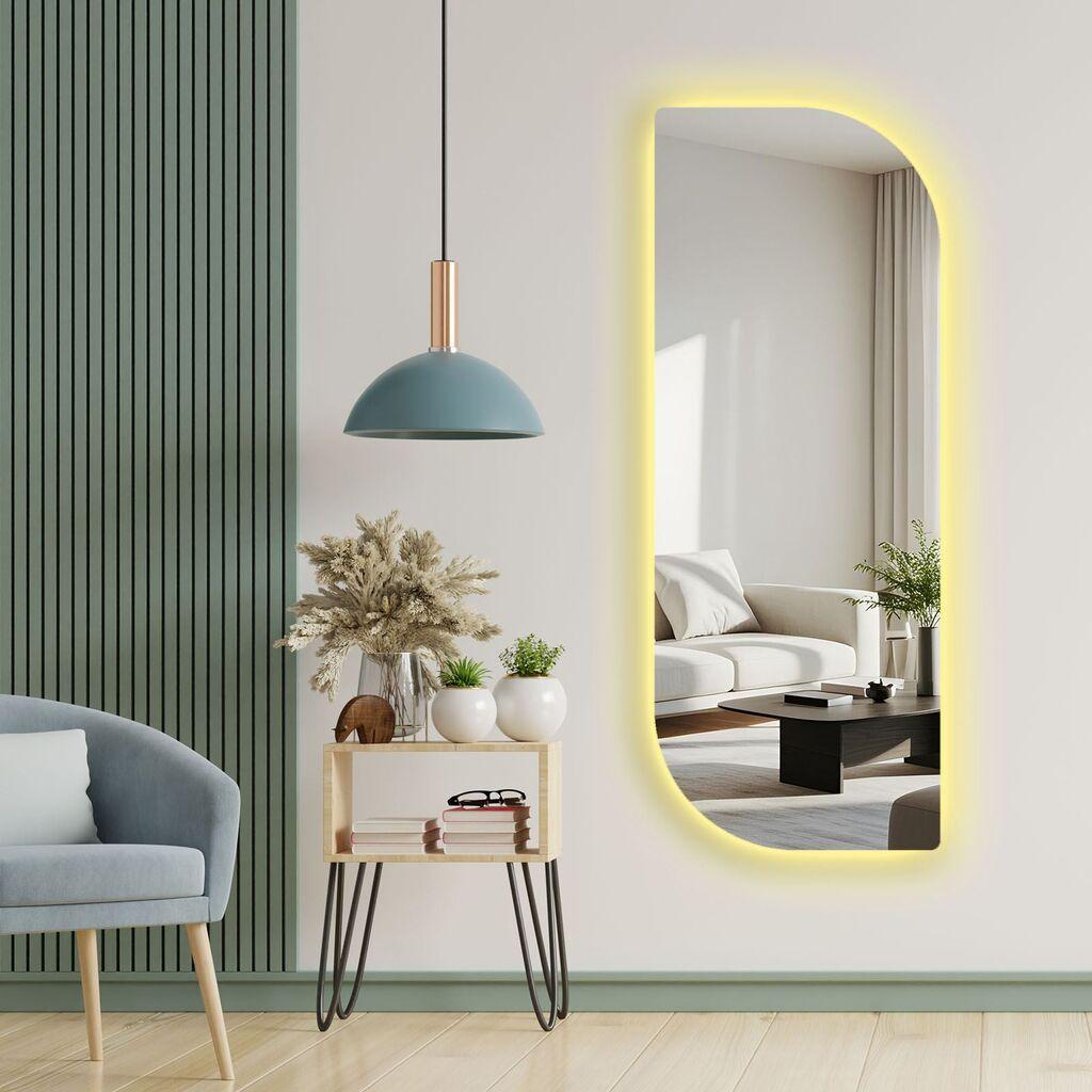 Hanah Home Ogledalo sa LED rasvjetom Ledayna-005, 52 x 135 cm, Šareno