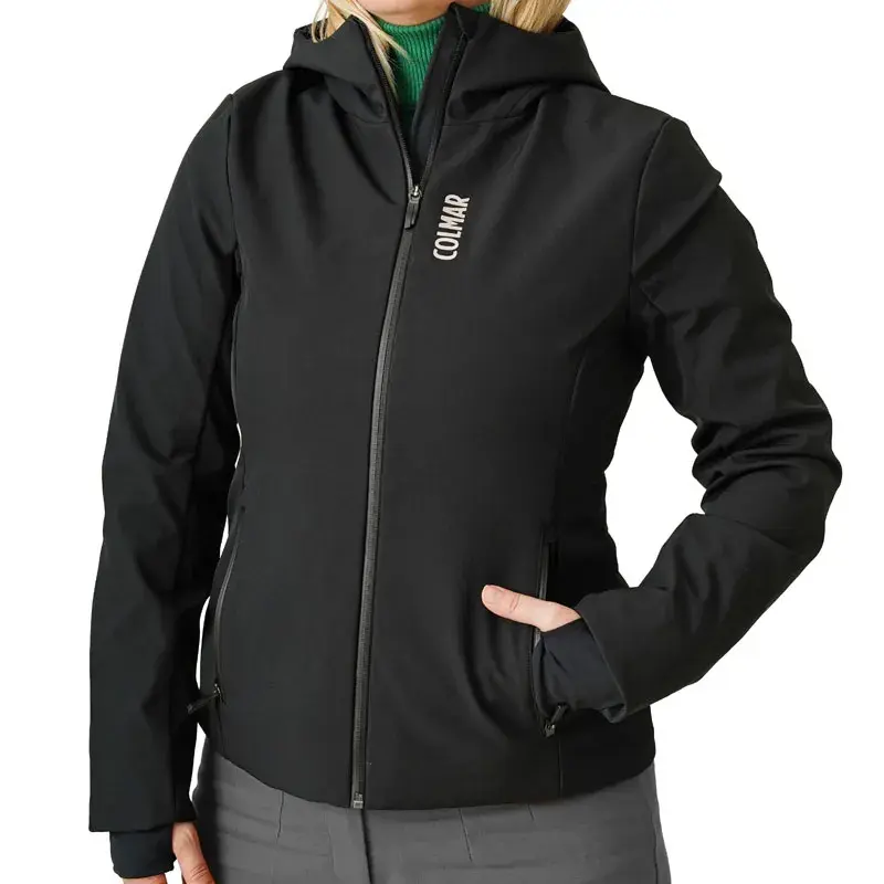 Colmar Ženska skijaška jakna s kapuljačom, crna