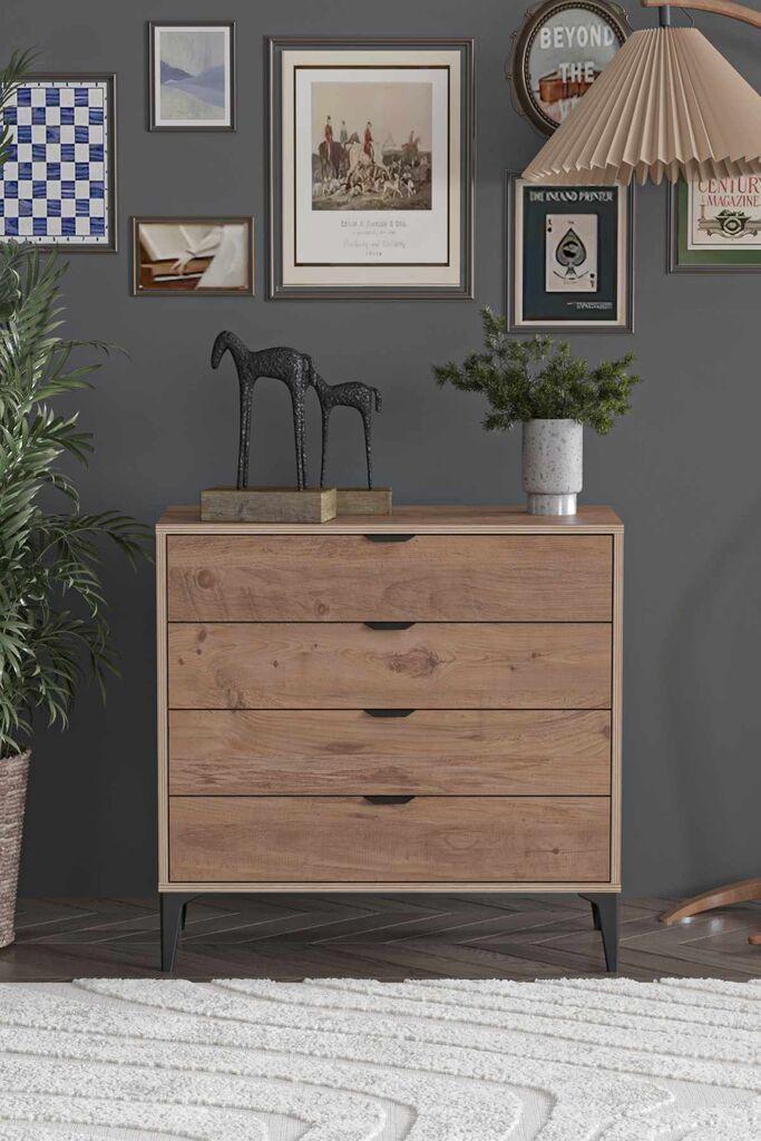 Hanah Home Komoda Arden 4, 90 x 88 x 40 cm, Bor