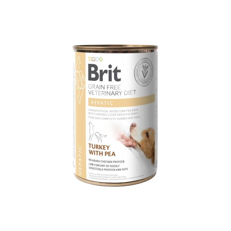 BRIT Vlažna medicinska hrana za pse Hepatic, Veterinary Diet, Grain-free, Puretina s graškom, 400g