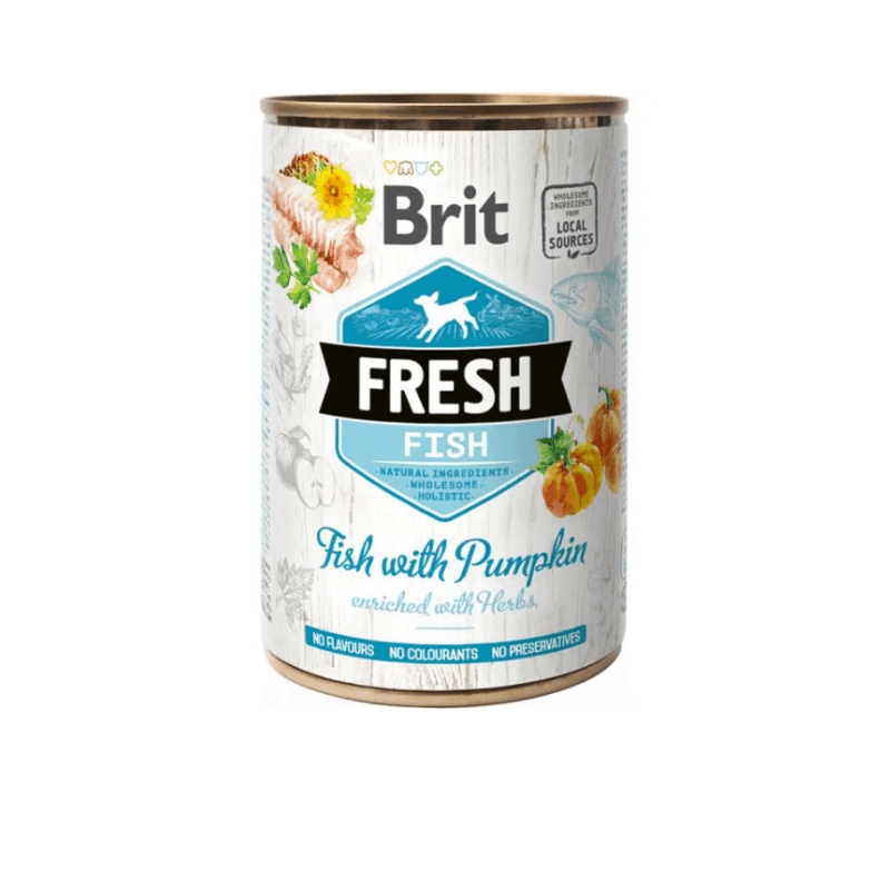 BRIT Vlažna hrana za pse, Riba sa bundevom, 400g