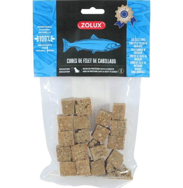 ZOLUX Poslastica za pse Riblje kockice, Bakalar, 70 g