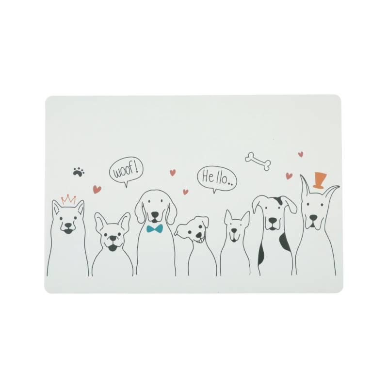 ZOLUX Podloga za zdjelu za pse Happy Dog M, 45 x 30 cm, Bijela
