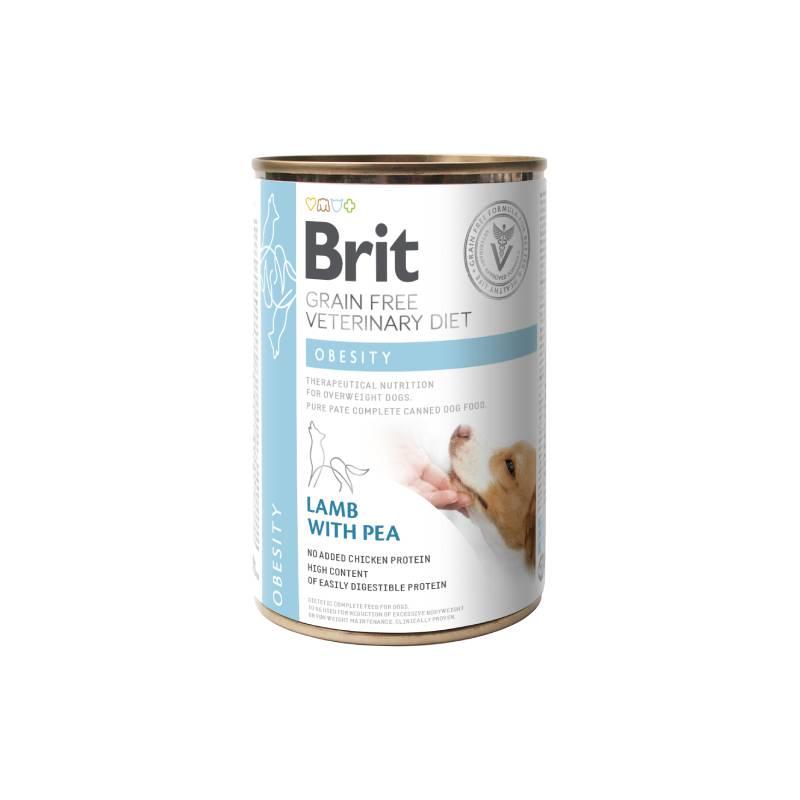 BRIT Vlažna medicinska hrana za pse Obesity, Veterinary Diet, Grain-free, Jagnjetin s graškom, 400g