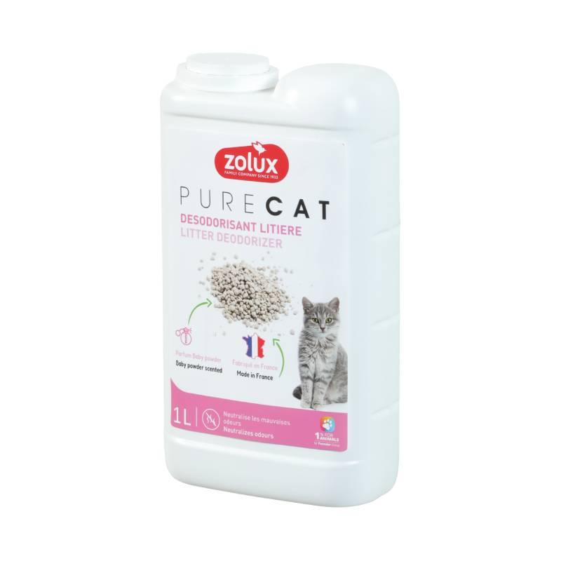 ZOLUX Dezodorans mačjeg pijeska Pure Cat, Baby puder, 1 l