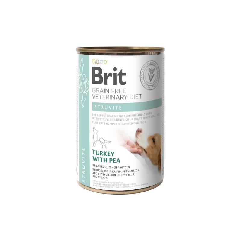 BRIT Vlažna medicinska hrana za pse Struvite, Veterinary Diet, Grain-free, Puretina s graškom, 400g