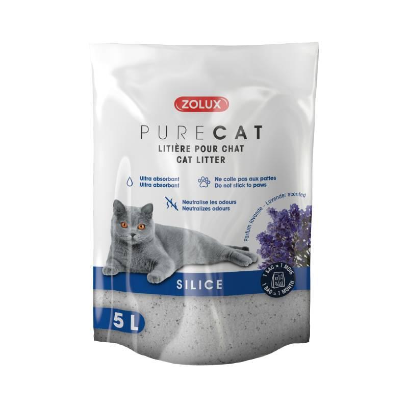 ZOLUX Pijesak za mačke Pure Cat, Lavanda, 5 l