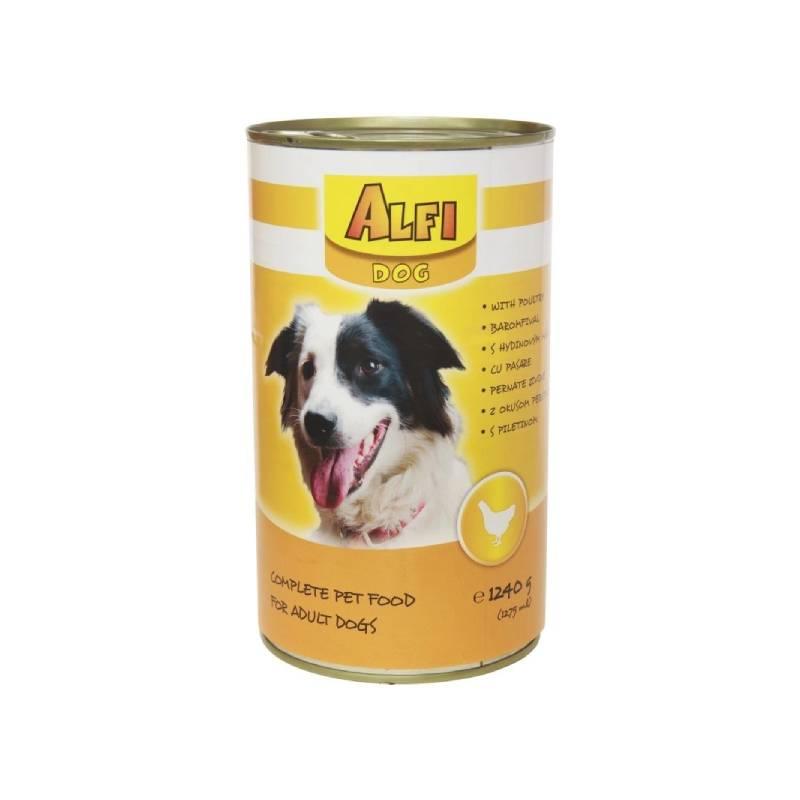 Vlažna hrana za pse u konzervi Alfi Dog, Piletina, 1240 g