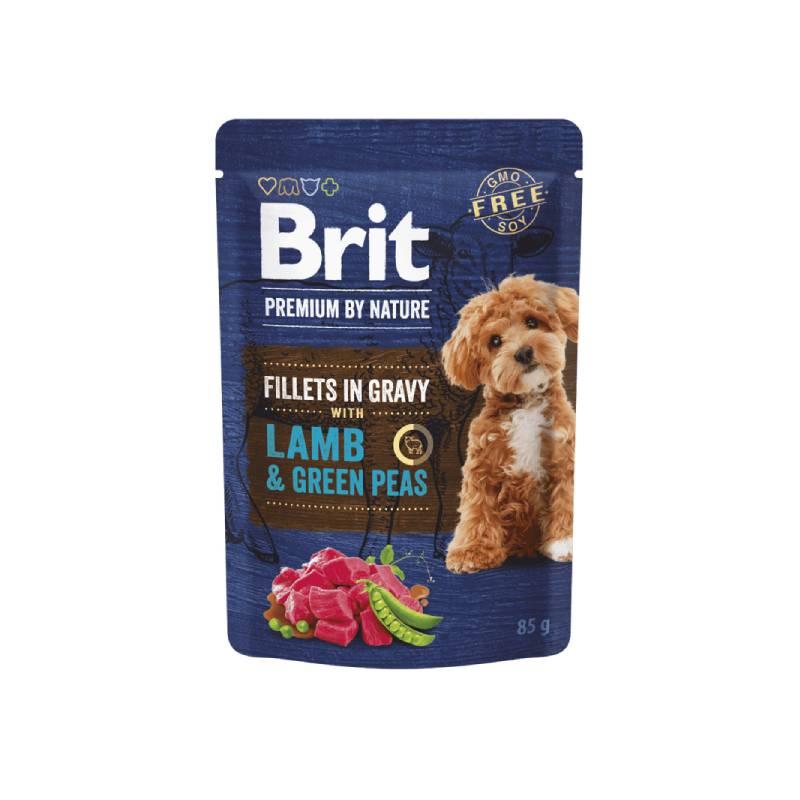 BRIT Vlažna hrana za pse Fileti u umaku Premium by Nature, Jagnjetina i grašak, 85 g