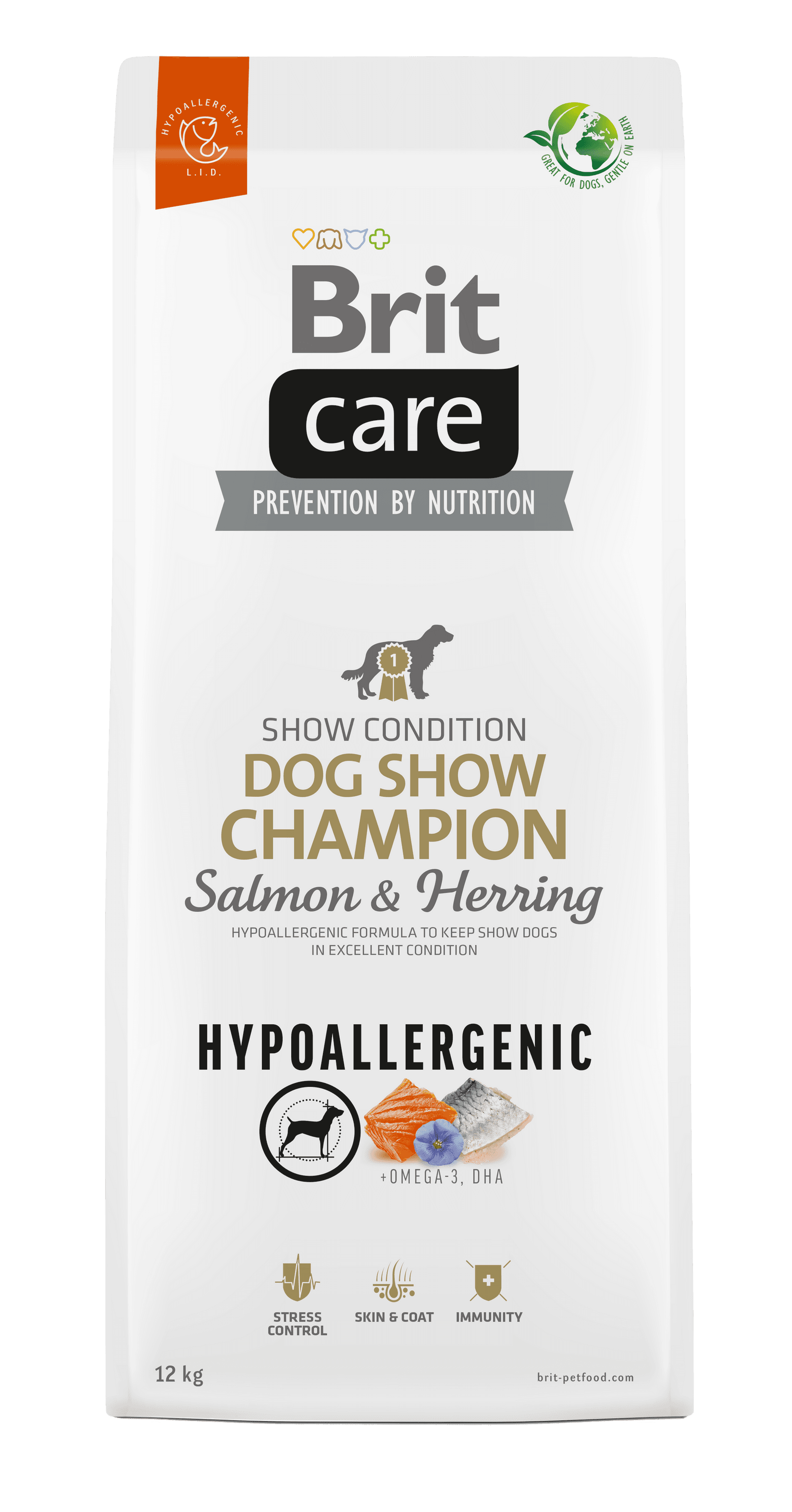 BRIT Suha hrana za pse Hypoallergenic Dog Show Champion, Losos i haringa, 12kg
