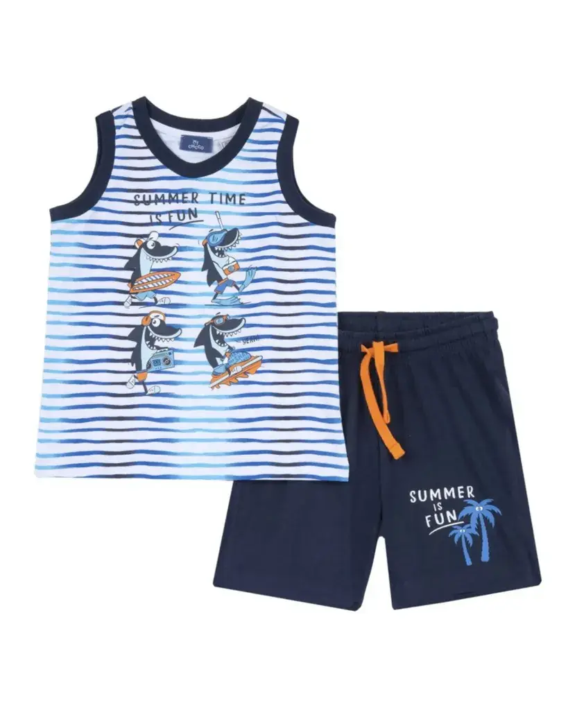 Chicco Set za dječake Summer, Teget-bijeli