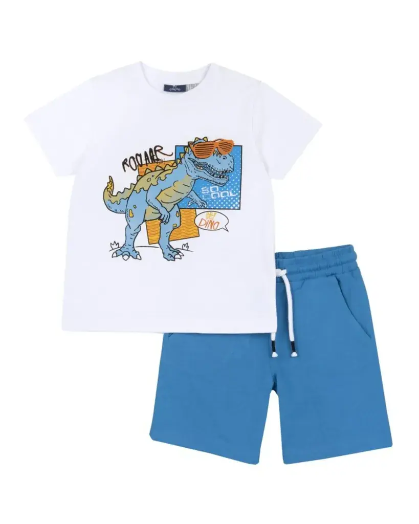 Chicco Set za dječake Cool Dino, Plavo-bijeli