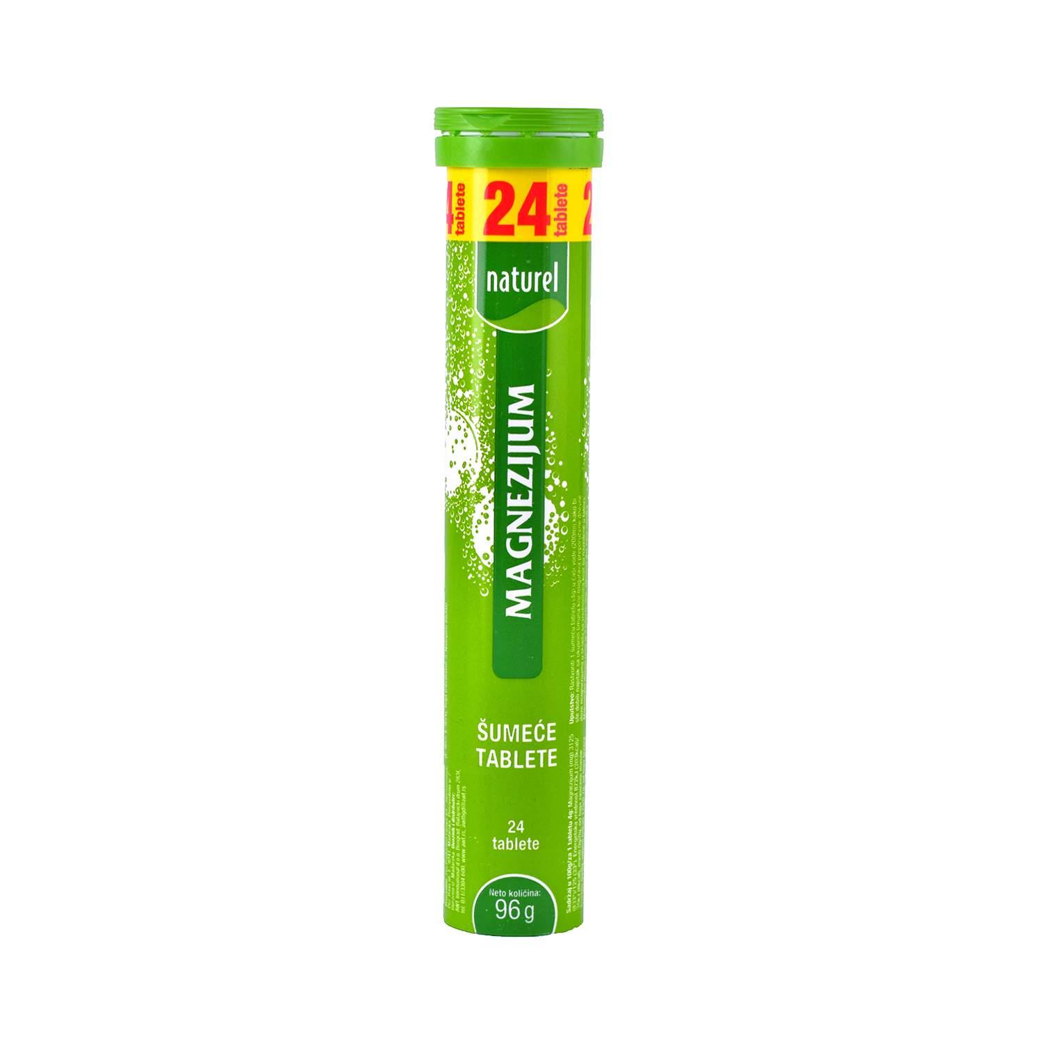 Naturel šumeće tablete magnezija, 96g, 24 komada
