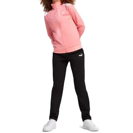 Puma ženska poliesterska trenirka, roze-crna