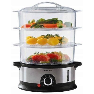 Silvercrest Aparat za kuvanje na pari SDG 800B2, 800 W, 3x3 l, Crni