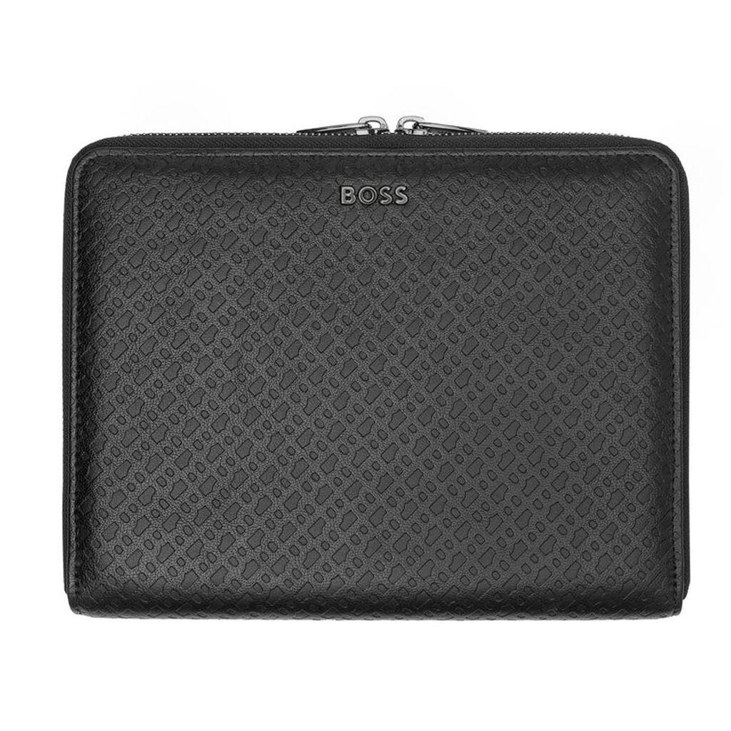 Hugo Boss Konferencijska mapa Monogram HTM411A, Zip, A5, Crna