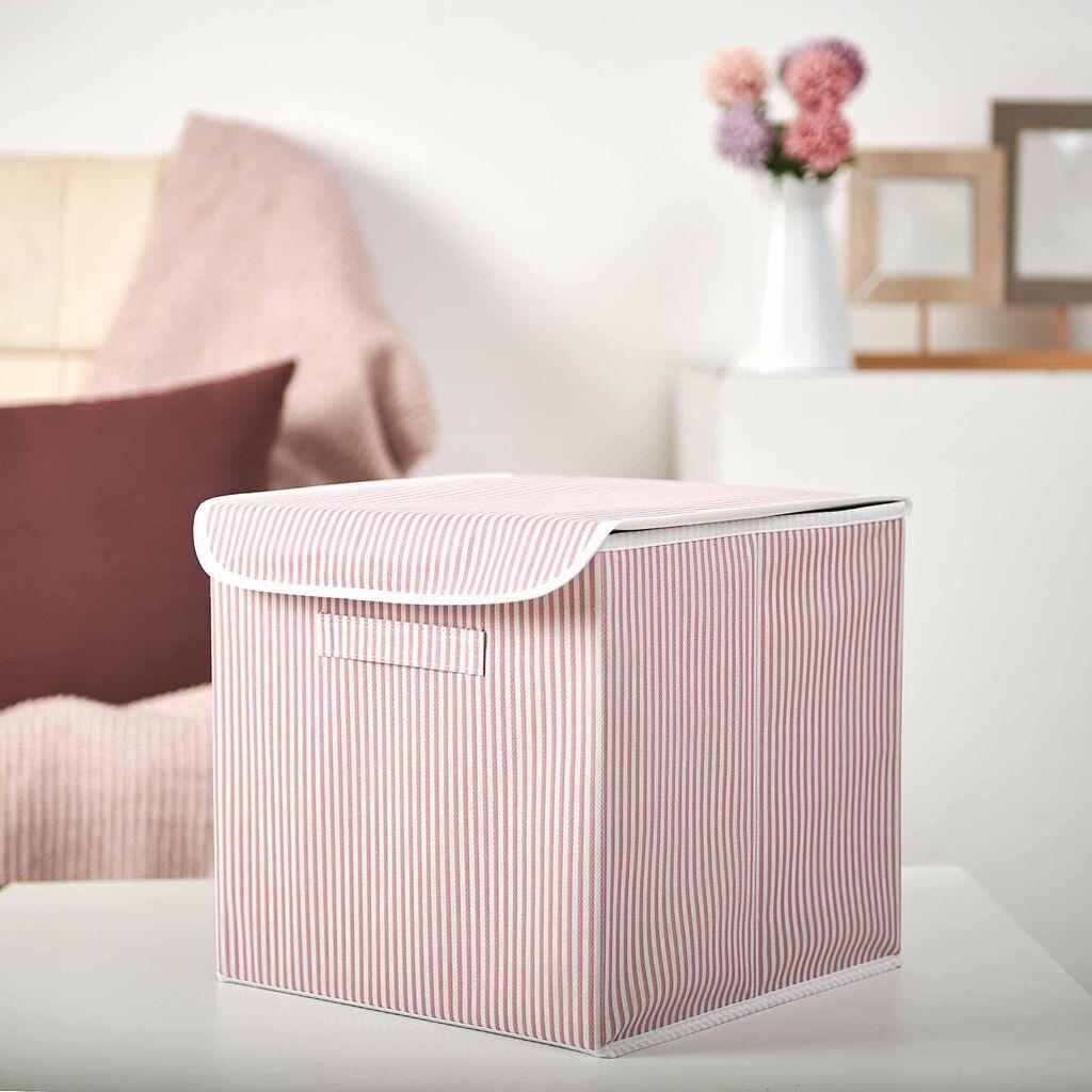 Aberto Design kutija za odlaganje YLC418, roze-bijela