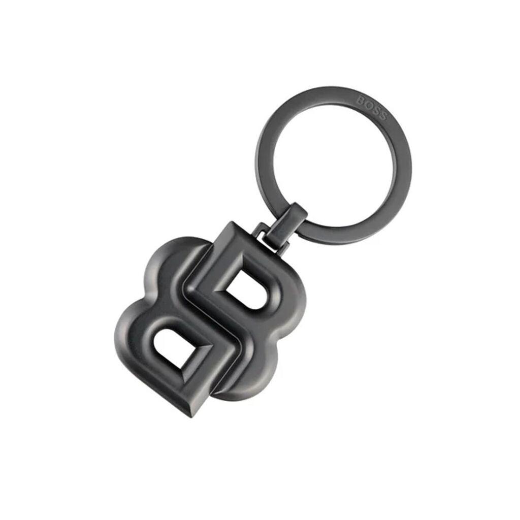 Hugo Boss Privjesak za ključeve Double B HAK567D, Sivi