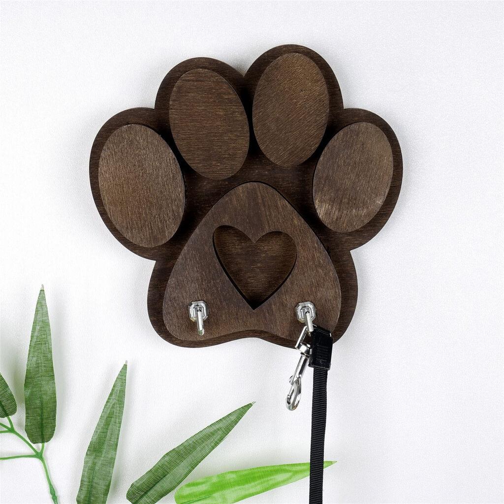 Držač za povodac Wallity PET027, 17x4x18 cm, smeđi