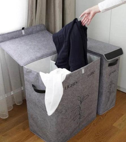 Alas Dupla korpa za veš, 53x33x60, Siva