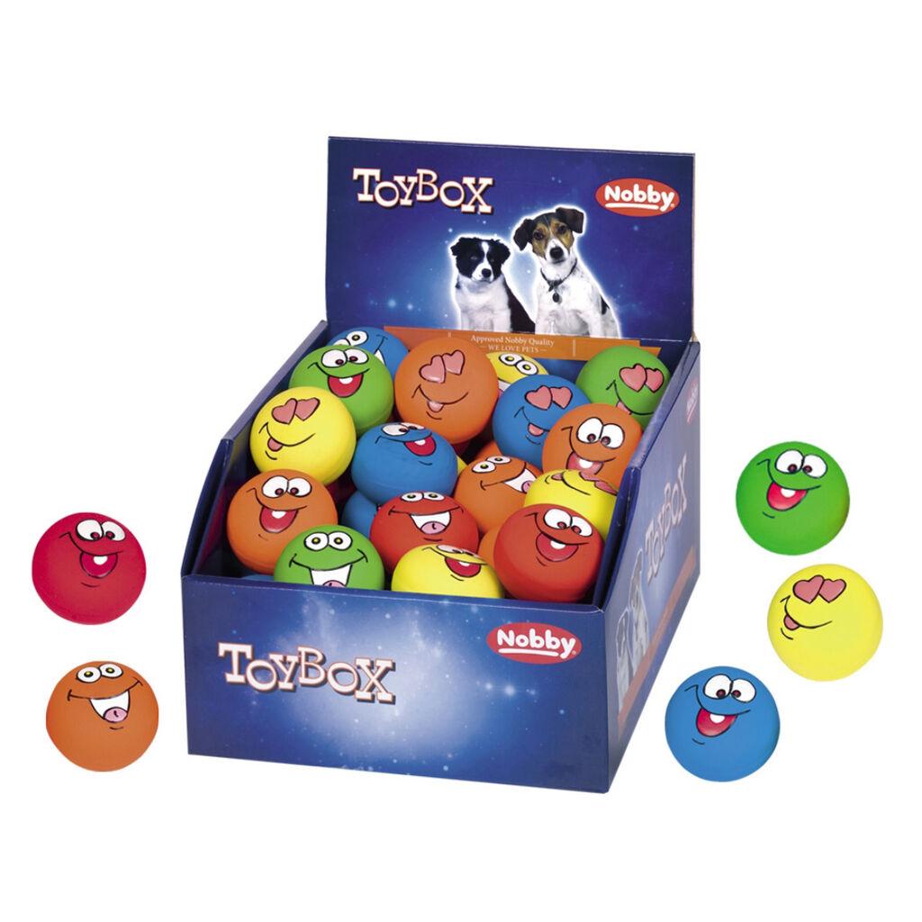 Nobby Igračke za pse Latex Crazy Faces, 60 Komada, 5.5cm, Šarene