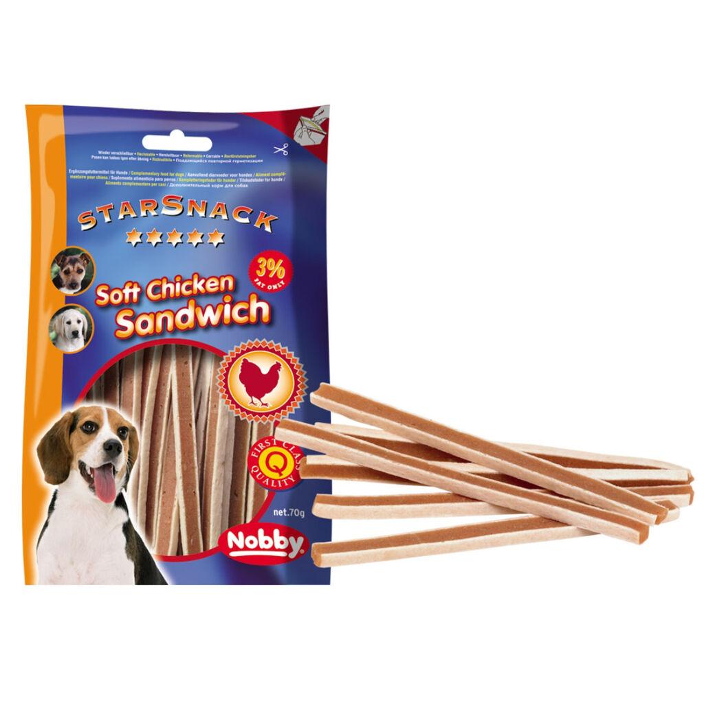 Nobby Poslastice za pse Starsnack Soft Chicken Sendwich, 70g