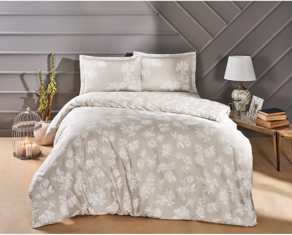 TAC Jednokrevetna posteljina Peggy, Sivo-bijela