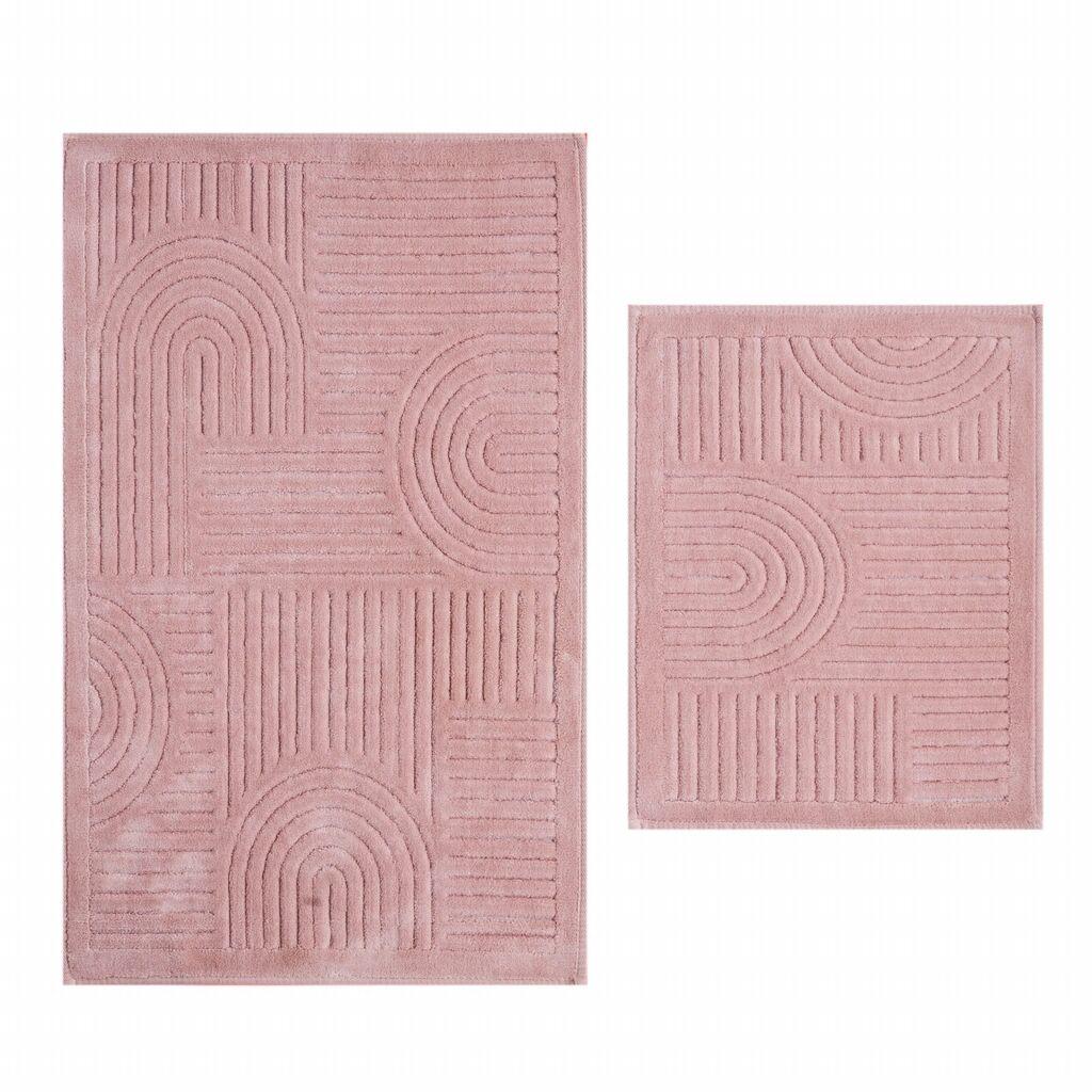 Karaca Set prostirki Cashmere home thor, 60x100 - 50x60, Roze
