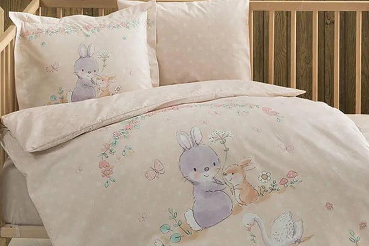TAC Posteljina Happy Bunny, Baby, Organik, Roze