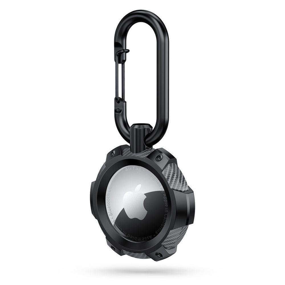 Tech-Protect Zaštita za Apple Airtag Tpucarbon, Crna
