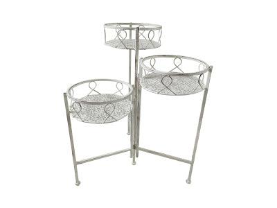 Milleryt Stalak za saksije Desdemona, 23x25x62, Metal, Antique, Bijeli