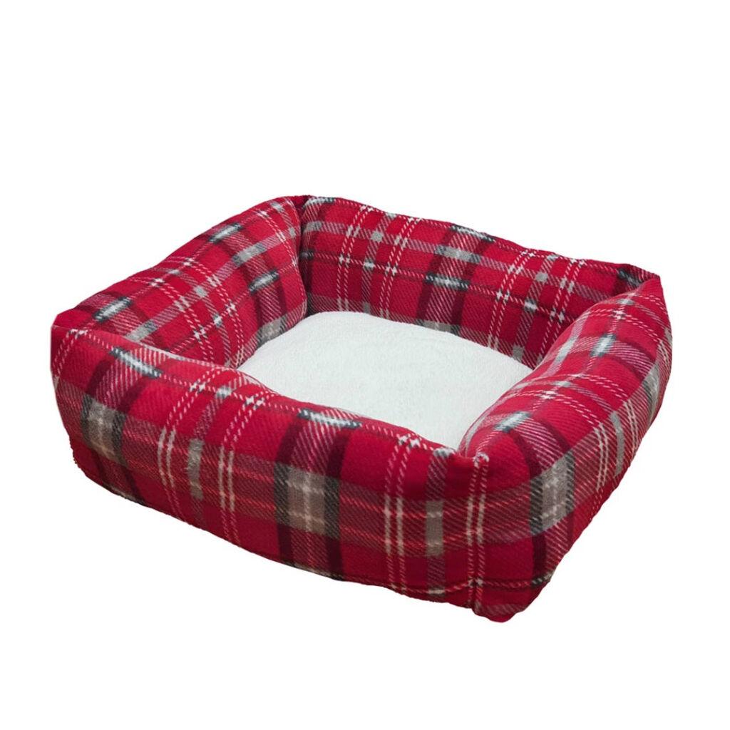 Nobby Krevet za pse Xsmas Kareli, 70x70x21cm, Crveni
