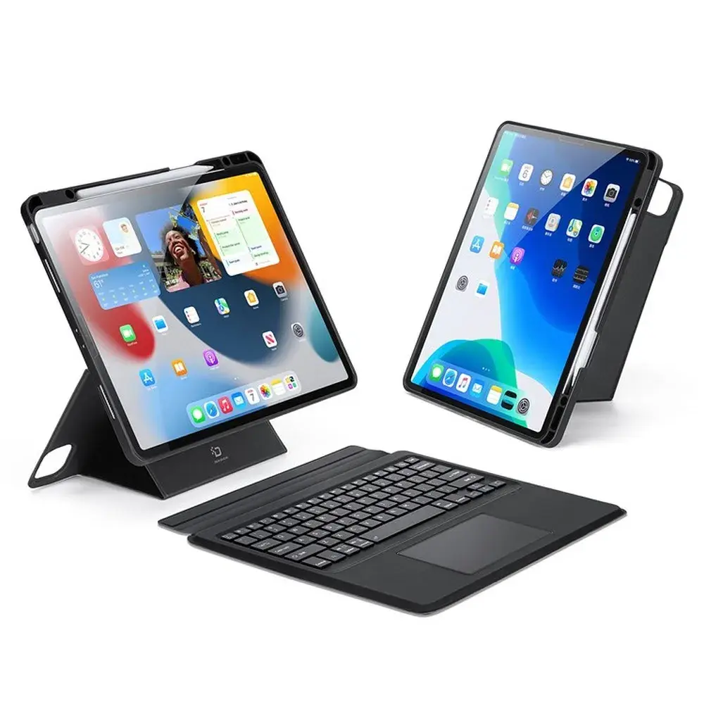 Dux Ducis Torbica sa bežičnom tastaturom za iPad Pro 12.9" (2020/2021/2022) DK, Sklopiva, Crna