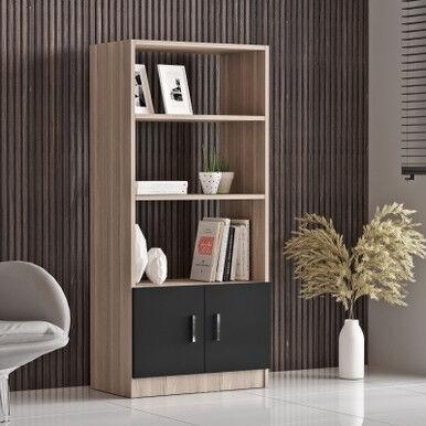 Hanah Home Polica za knjige Vario D, 63.6x140x37.6cm, Smeđa