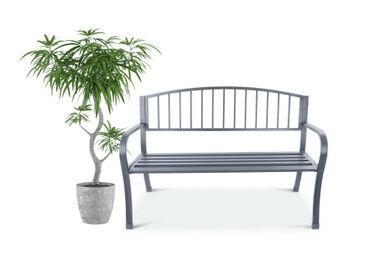 Longwell industrial ltd Klupa za terasu i balkon sa naslonom, Siva