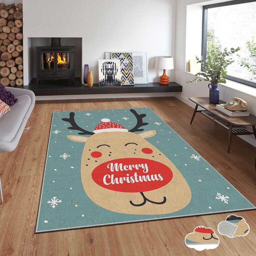 Conceptum Hypnose tepih s novogodišnjim motivima Asr-Crpt-87, Pravougaoni, 100 x 140 cm, Šareni