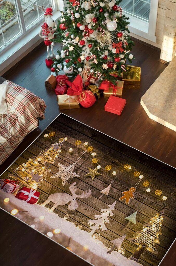 Conceptum Hypnose Tepih sa novogodišnjim motivima Chr_16, Pravougaoni, 100 x 140 cm, Šareni